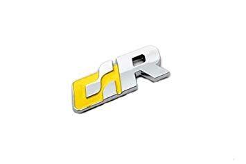 VW Racing Logo - Racing Logo Emblem Badge Yellow FOR VW R Line R32 R36 GTI: Amazon.co