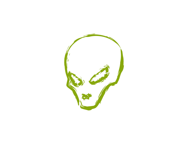 Little Alien Logo - Grungy Little Alien