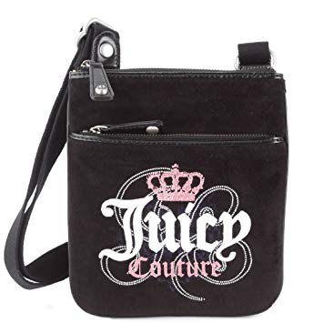 Glitter Crown Logo - Amazon.com: Juicy Couture Go Steady Velour Crossbody Bag Glitter ...