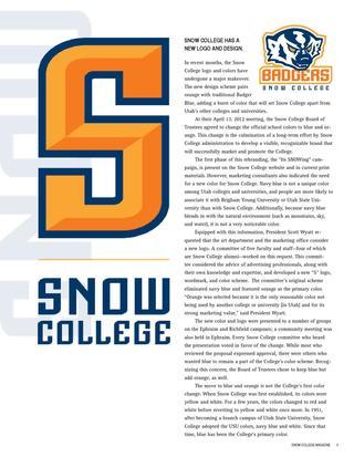 Snow College Logo - Snow College Magazine - 2012 Edition by Snow College - issuu
