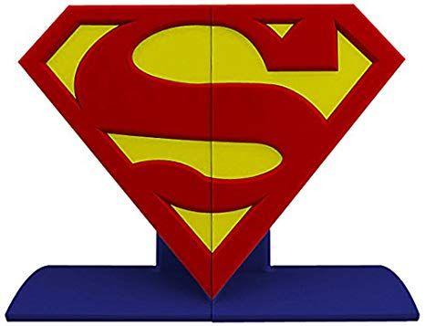 Red Statue Logo - Buy Dc Comics Superman Logo Bookends Statue, Red Yellow Blue Online