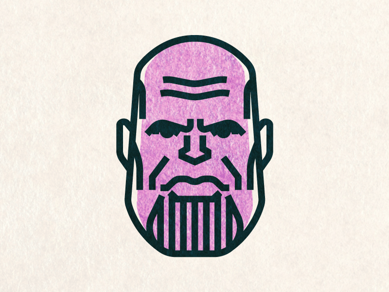 Thanos Face Logo - Thanos the Mad Titan by Pixelwolfie | Dribbble | Dribbble