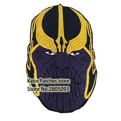 Thanos Face Logo - the Big Boss of The Avengers Thanos Fabric Iron Patch, Marvel Bad ...
