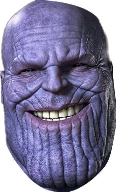 Thanos Face Logo - If this gets 000 up votes I will tattoo Thanos's face onto my