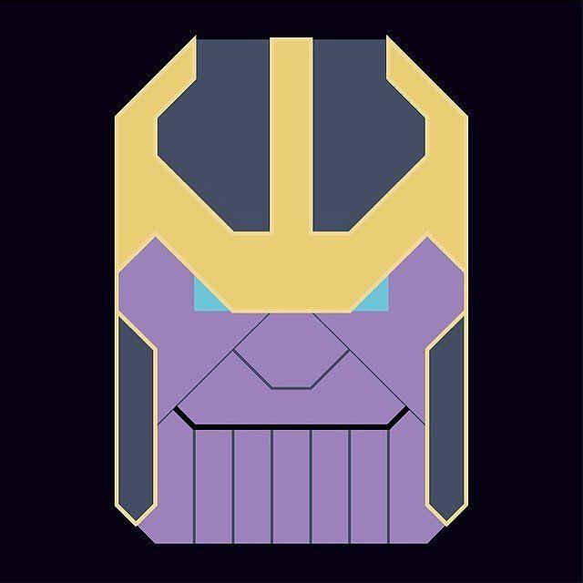 Thanos Face Logo - Hereos&Villains Pixel Icon Series #marvel #marvelcomics