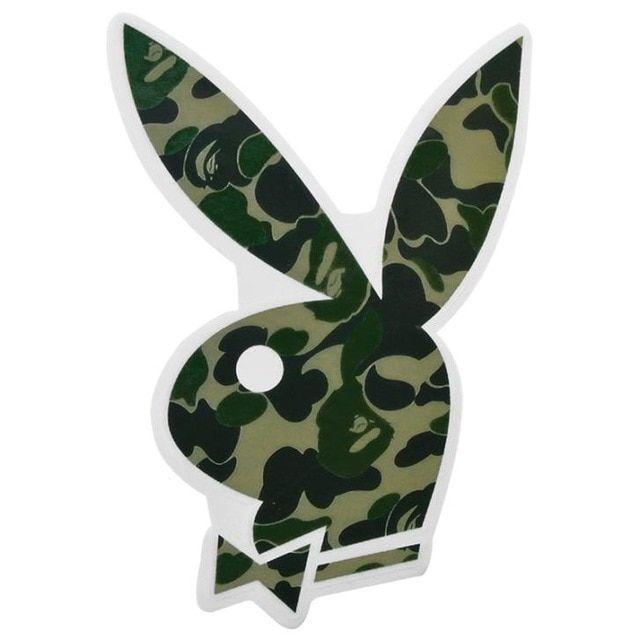 Camouflage Logo - Camouflage Rabbit Bowtie Logo Camo Luggage Skateboard Laptop Car ...