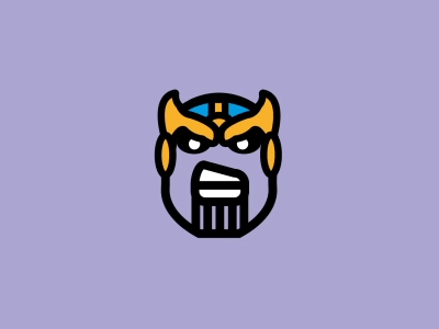 Thanos Face Logo - Mad Titan Thanos by Brandon Hernandez | Dribbble | Dribbble