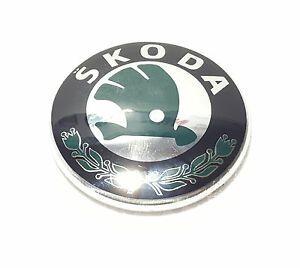 Green and Silver Logo - SKODA BADGE GREEN/SILVER DIAMETER 80 mm HIGH QUALITY BRAND NEW | eBay