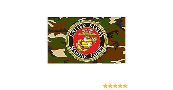 Camouflage Logo - Amazon.com : Flag USMC Marine Corps Camouflage Logo Poly 3ft X 5ft