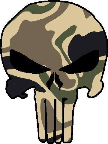 Camouflage Logo - CAMOUFLAGE PUNISHER DECAL / STICKER 11