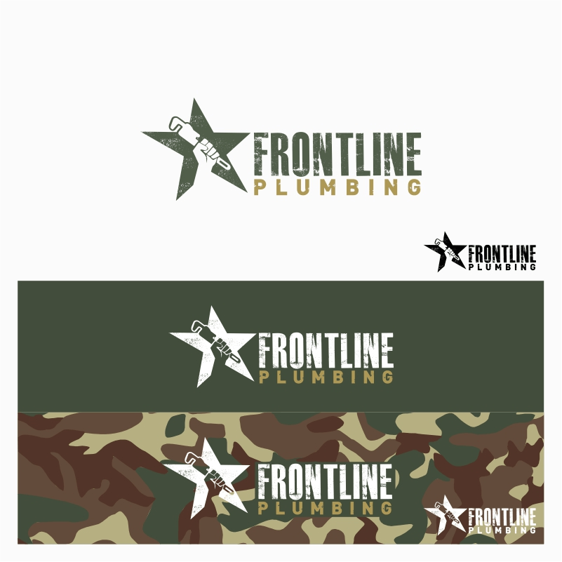 Camouflage Logo - Fun Logo Design for Front Line Plumbing