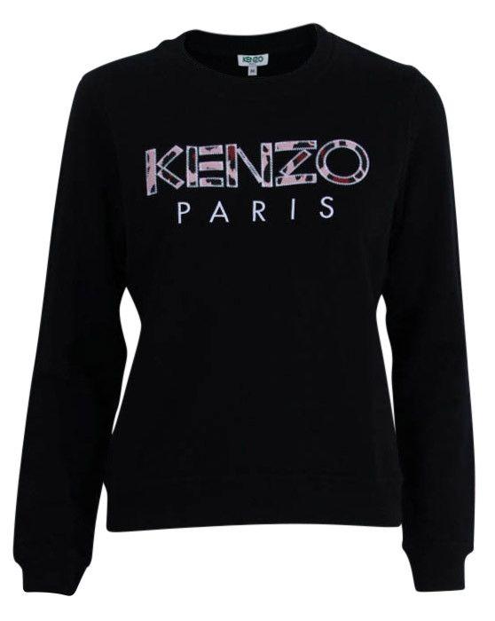 Camouflage Logo - Kenzo Camouflage Logo Black Sweat