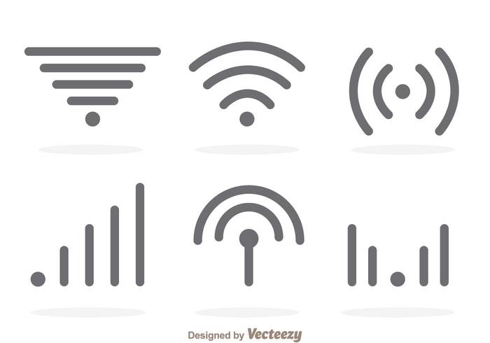 Simple Phone Gray Logo - Simple Wifi Gray Logo Vectors 133256