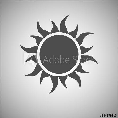 Simple Phone Gray Logo - Gray sun icon. Modern simple flat sunlight, sign. Trendy vector ...