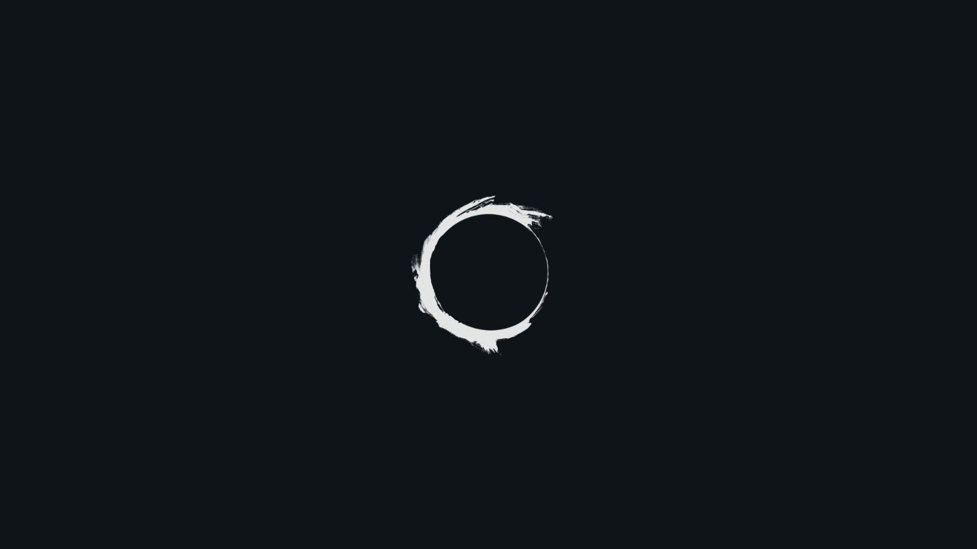 Simple Phone Gray Logo - Wallpaper : simple background, black background, minimalism, logo