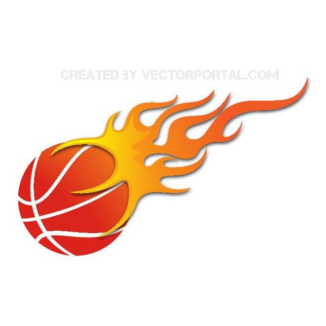 Basketball On Fire Logo - BASKETBALL ON FIRE VECTOR