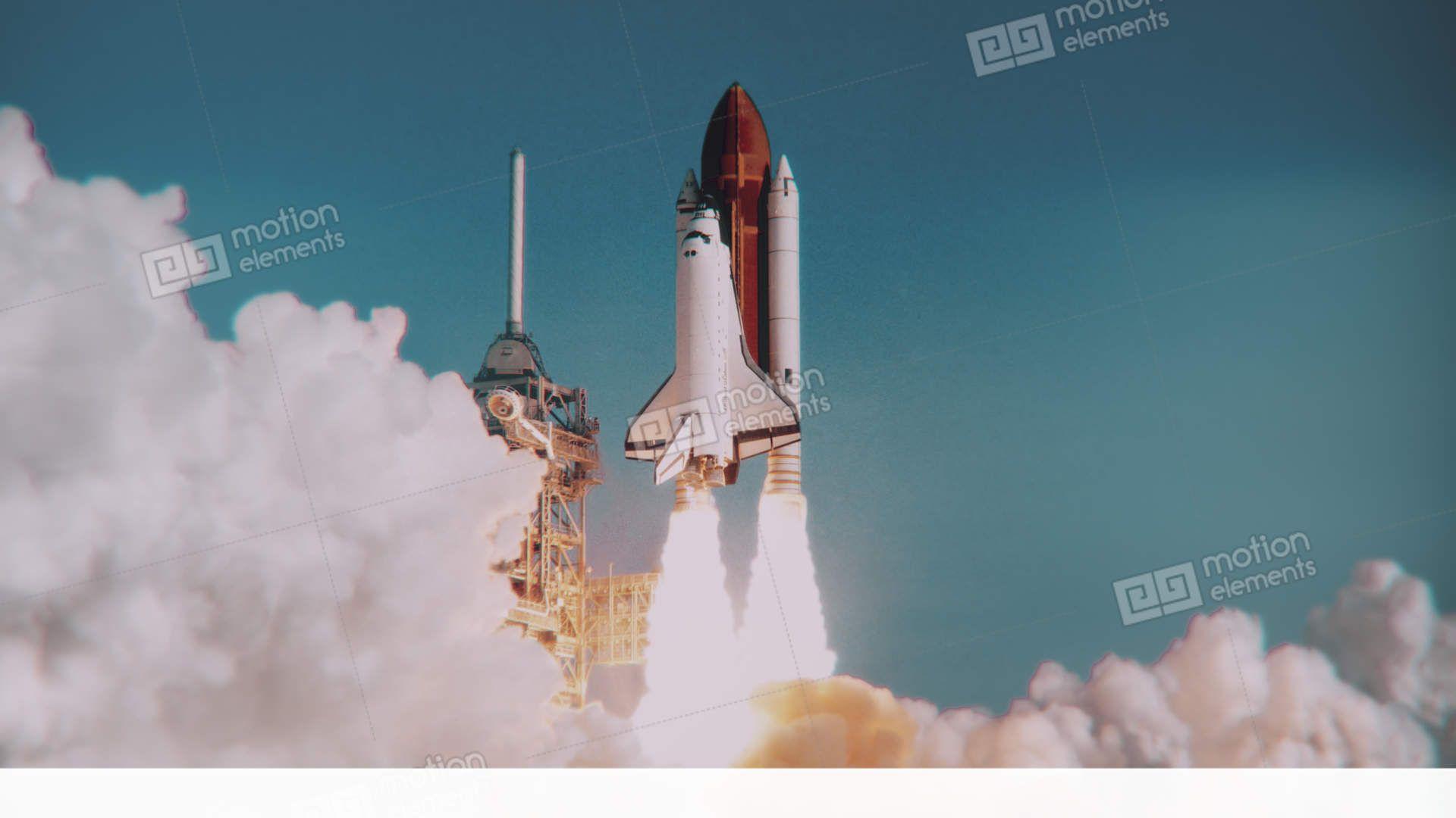 Space Rockets NASA Logo - Space Shuttle Launch In Slow Motion. (NASA Logo Removed) Stock video ...