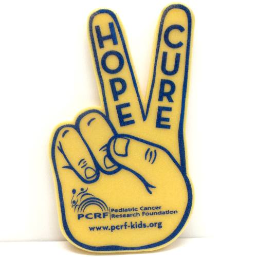 Yellow Finger Logo - HOPE Foam Finger. Yellow Foam HOPE Logo Peace Fingers” Style