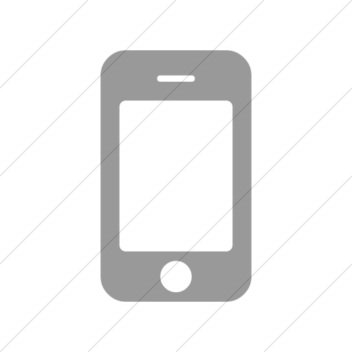 Simple Phone Gray Logo - IconsETC » Simple light gray bootstrap font awesome mobile phone icon