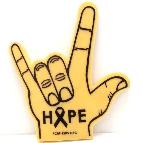 Yellow Finger Logo - HOPE Foam Finger. Yellow Foam HOPE Logo I Love You” Symbol