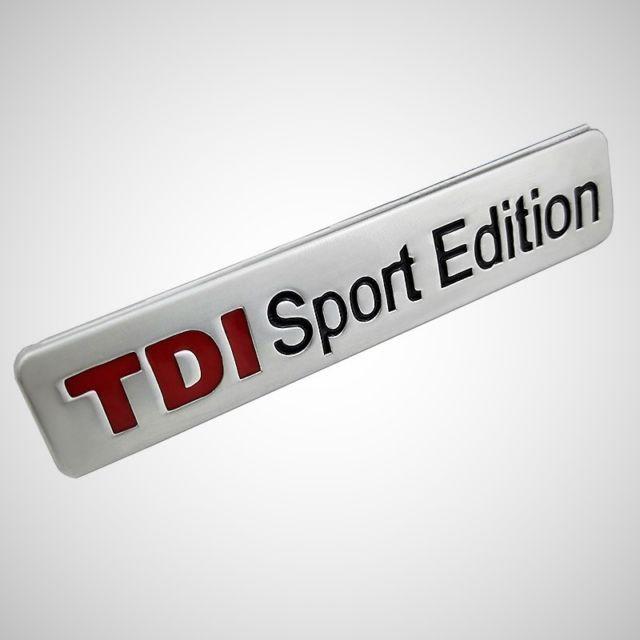 TDI Logo - Metal Red TDI Sport Edition Logo Turbo Car Letter Sticker Emblem ...