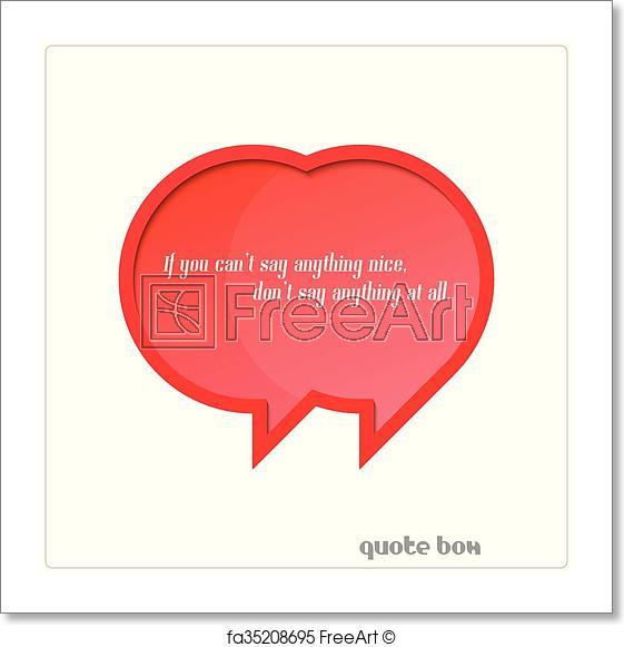 Red Quotation Mark Logo - Free art print of Red box. Inverted commas sign and text box ...