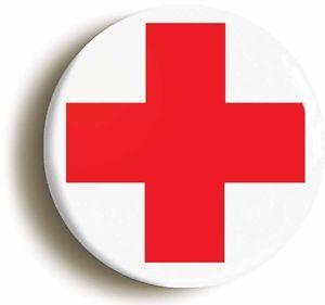 Red Hospital Logo - RED CROSS BADGE BUTTON PIN (1inch/25mm diam) HOSPITAL FANCY DRESS ...