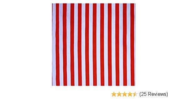 Red White Line Logo - Red & White 11mm Stripe Polycotton Fabric (Per Metre): Amazon.co.uk ...