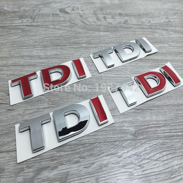 TDI Logo - 2pcs TDI Badge Emblem Decal Sticker Logo VW for Audi Skoda Golf
