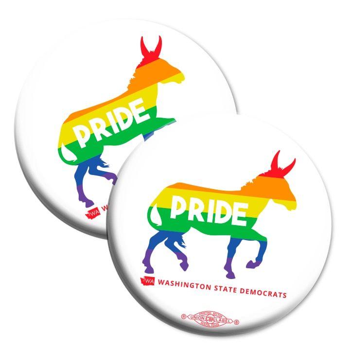 Donkey Logo - Pride Donkey Logo (2.25 Mylar Button - Pack Of Two!)