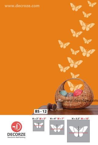 BS Butterfly Logo - Online Shopping India - Shop Online for Wall Stencils, wall Painting ...