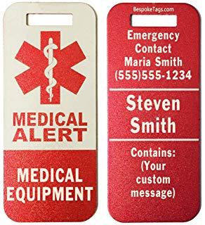 Red Hospital Logo - Amazon.com | Luggage Tag Medical Alert Red Hospital Logo - NEONBLOND ...