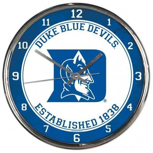 Century Clock Logo - Duke Blue Devils Round Chrome Wall Clock | Duke Blue Devils ...