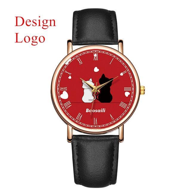 Custom Watches with Logo - B 9158 MOQ 50pcs Build Your Own Logo Watch Company Brand Name Logo