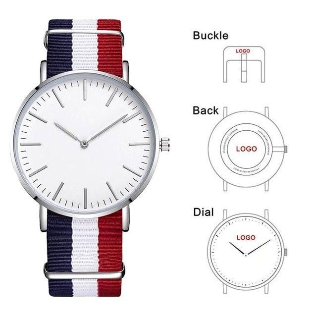 Custom Watches with Logo - BAOSAILI CL021 Nylon Nato Strap Men Watch Your Logo Custom Watches