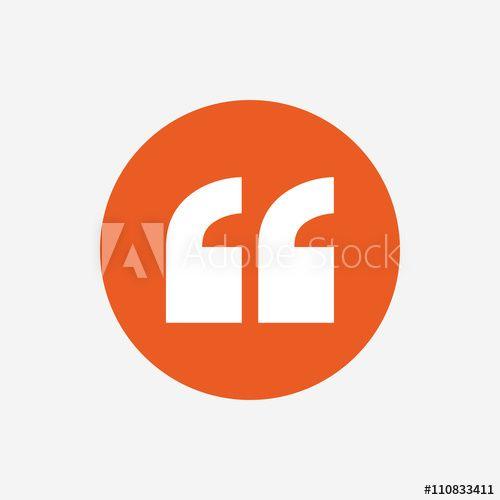 Red Quotation Mark Logo - Quote sign icon. Quotation mark symbol. - Buy this stock vector and ...