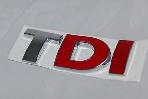 TDI Logo - LOGO TDI adhesif sticker rouge argent | eBay