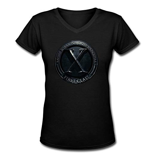 Jl Cool Logo - Amazon.com: Women's X Men Fist Class Logo Cool T Shirt: Clothing