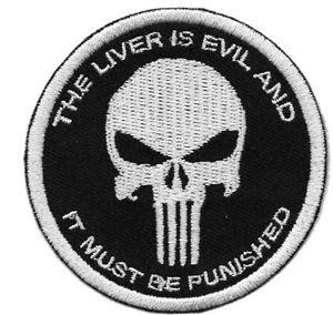 Round Punisher Logo - The Punisher Skull Round Appliques Embroidered Iron on Biker Patch