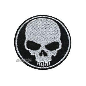 Marvel Comics Punisher Skull Round Embroidered Iron On Patch