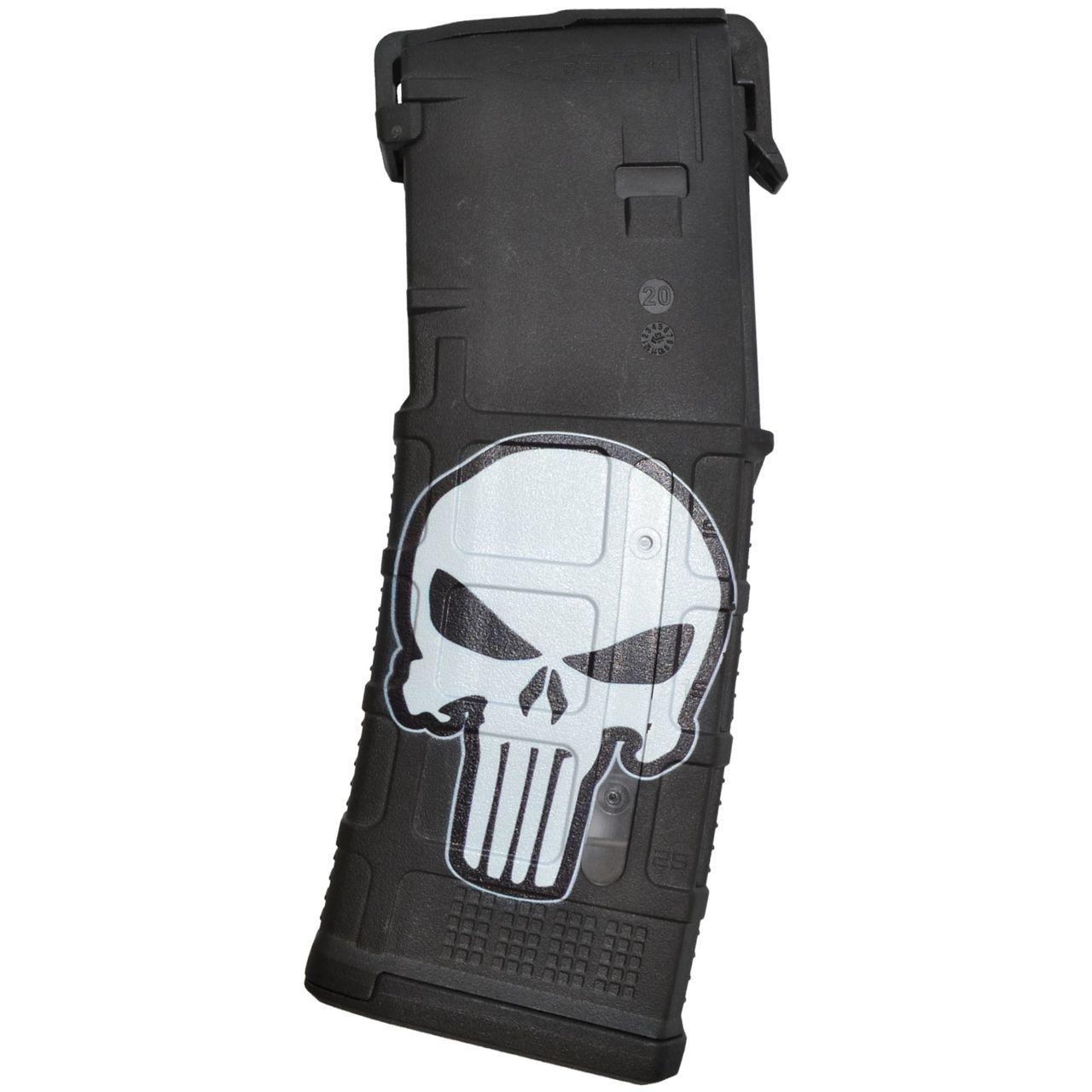 Round Punisher Logo - Printed Magpul PMAG 30 AR M4 Gen M3 Round Magazine