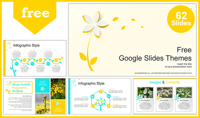 Yellow Flower Brand Logo - Beautiful Yellow Flower Google Slides Themes