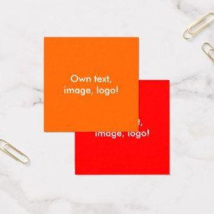 Red and Orange Square Logo - Orange Logo Business Cards Card Printing