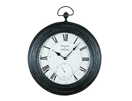 Century Clock Logo - Creative Co-op Turn of The Century Style Pocket Watch Wall Clock ...