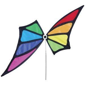 Rainbow Colored Butterfly Logo - Rainbow Color BUTTERFLY Spinner Yard Stake Decor