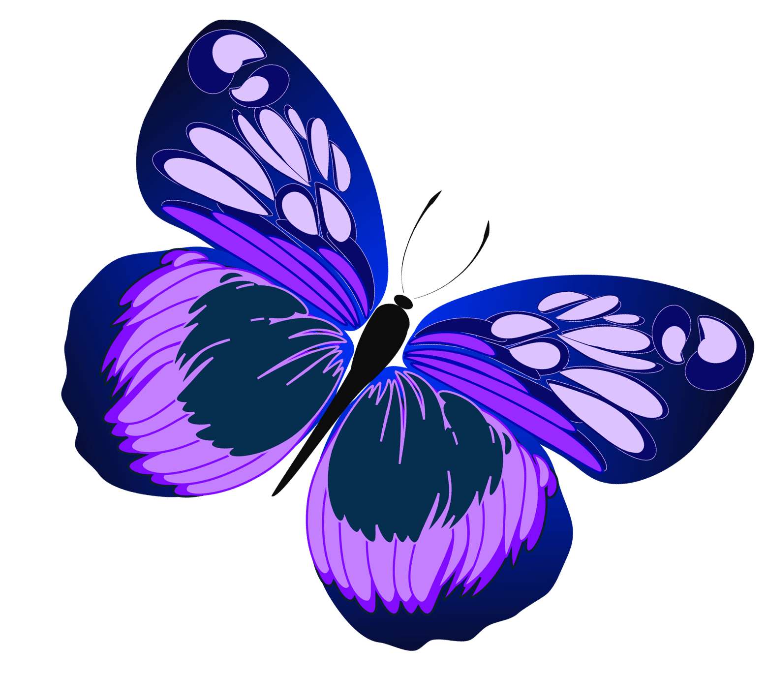 Rainbow Colored Butterfly Logo - 4 Colored Butterfly Logo - Clipart & Vector Design •