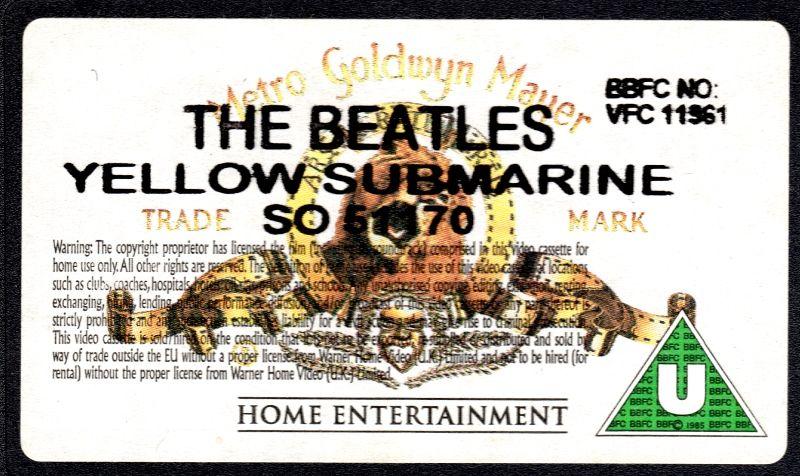 MGM Home Entertainment Logo - VHS - Yellow Submarine - MGM Home Entertainment - UK