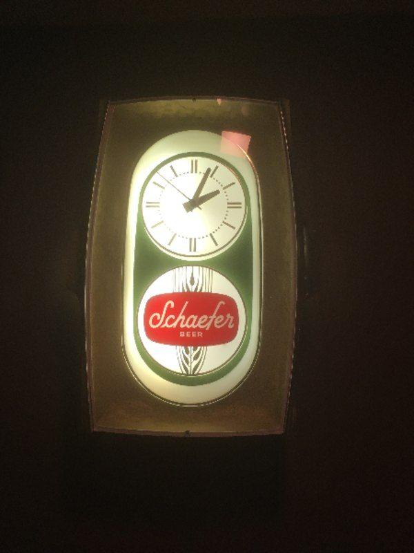 Century Clock Logo - Used Vintage mid century Schaefer light up clock for sale in RAMSEY ...