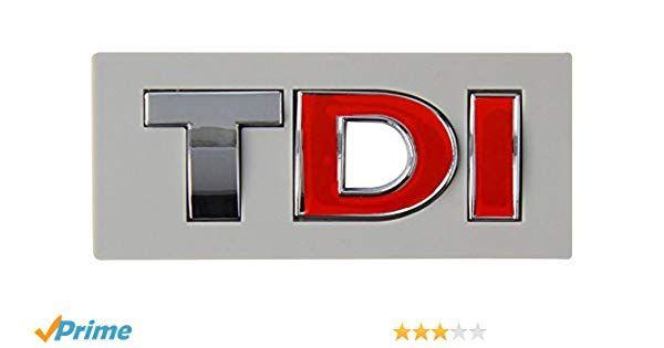 TDI Logo - Sumex LOG1436 Chrome Emblem with TDI - Red: Amazon.co.uk: Car ...