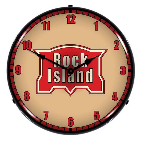 Century Clock Logo - Chicago Rock Island Railroad Logo Light Up Clock at Retro Planet